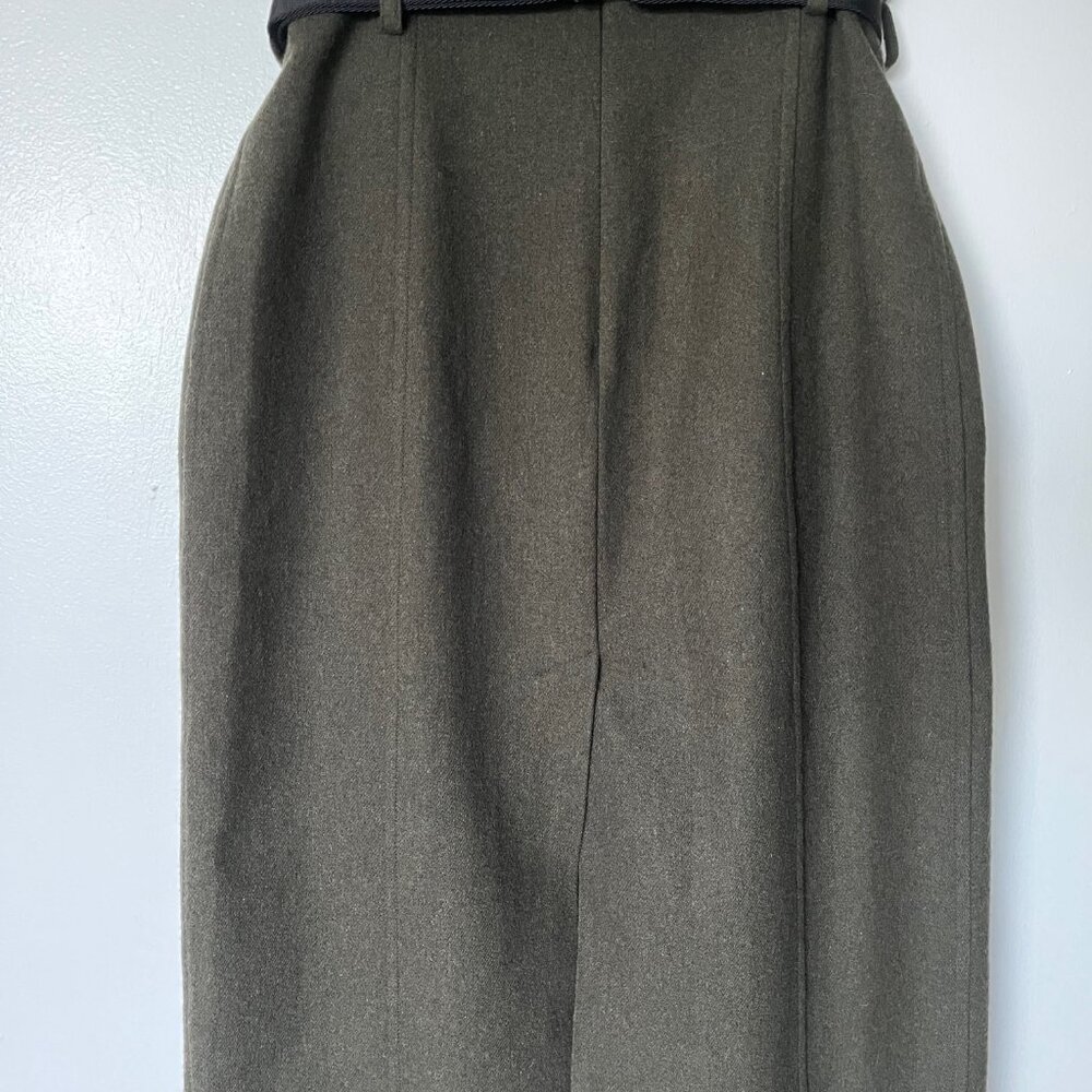 Givenchy Woven Wrap Over Belted Skirt